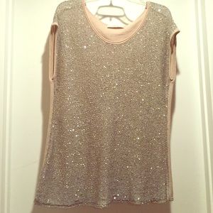 Sequin sweater tunic